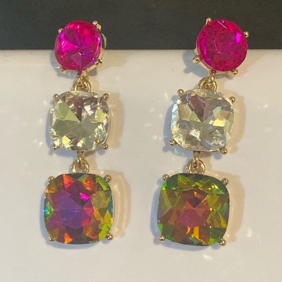 Elegant Multicolor Drop Earrings - Picture 5 of 8